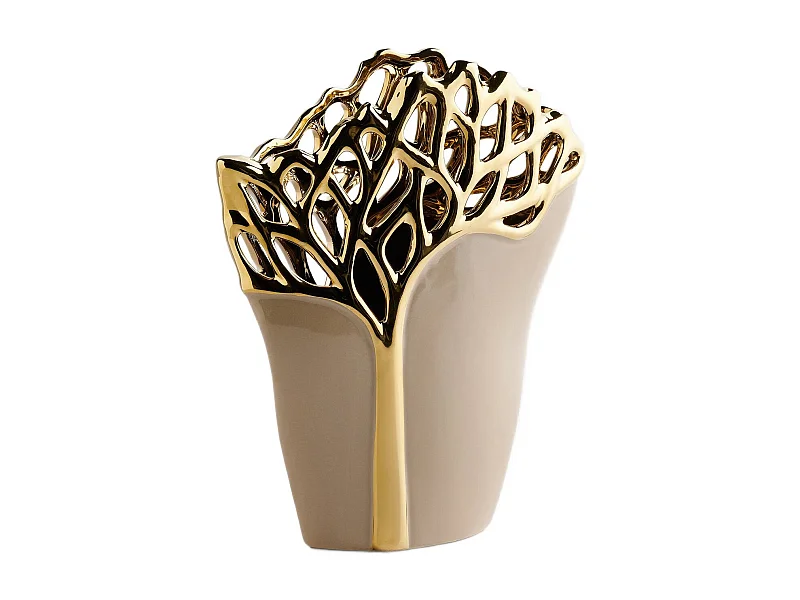 Vase Oaktree Kite mittleres Beige 30 x 8 x 23