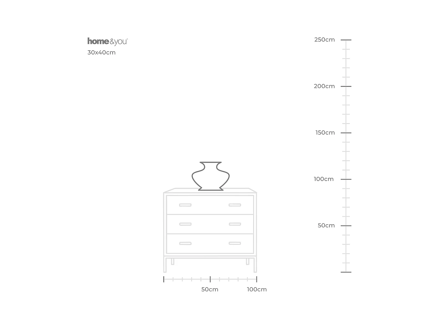 Vase Mindi Or Moyen 40x30