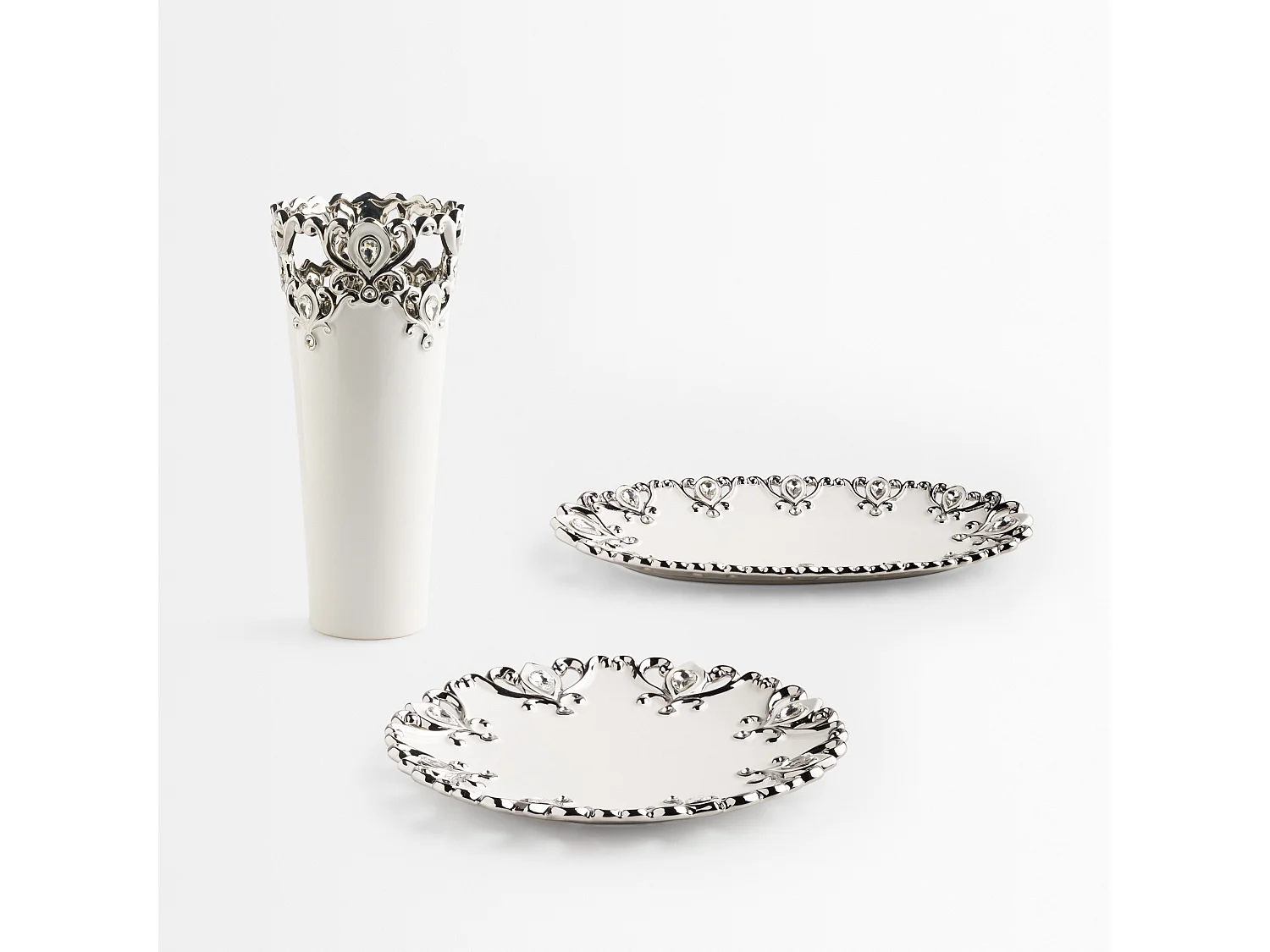 Vase Palazzo mittelweiß 32.5 x 14.5