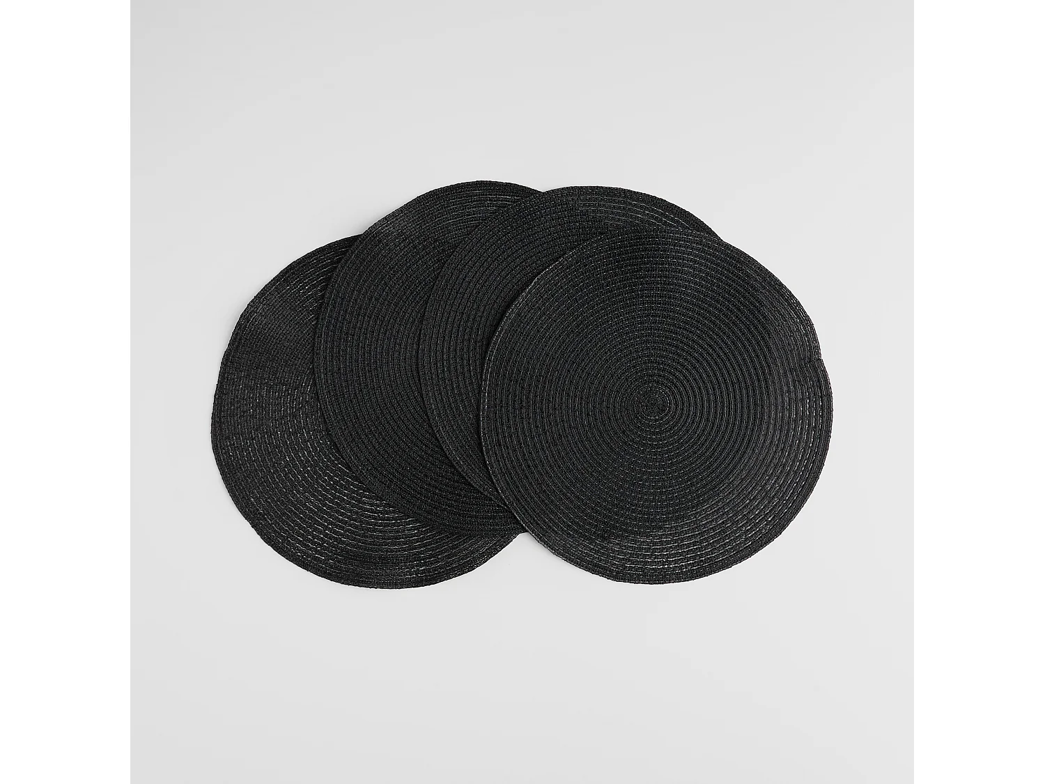 Ensemble De Sous-Verres Décoratifs Glitter Noir Moyen 38 (4 Pièces)