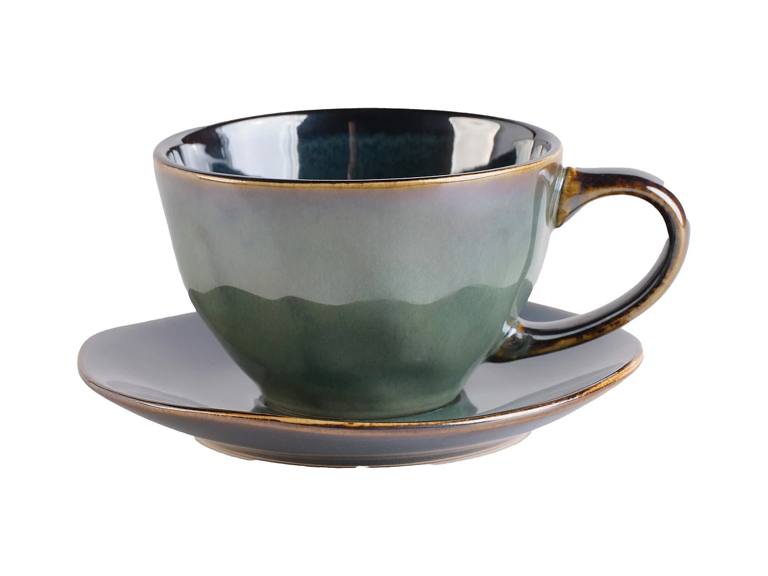 Tasse Mit Untertasse Meala Dunkelgrün 240ml