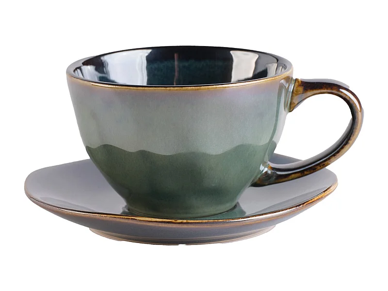 Tasse Avec Soucoupe Meala Vert Foncé 240ml