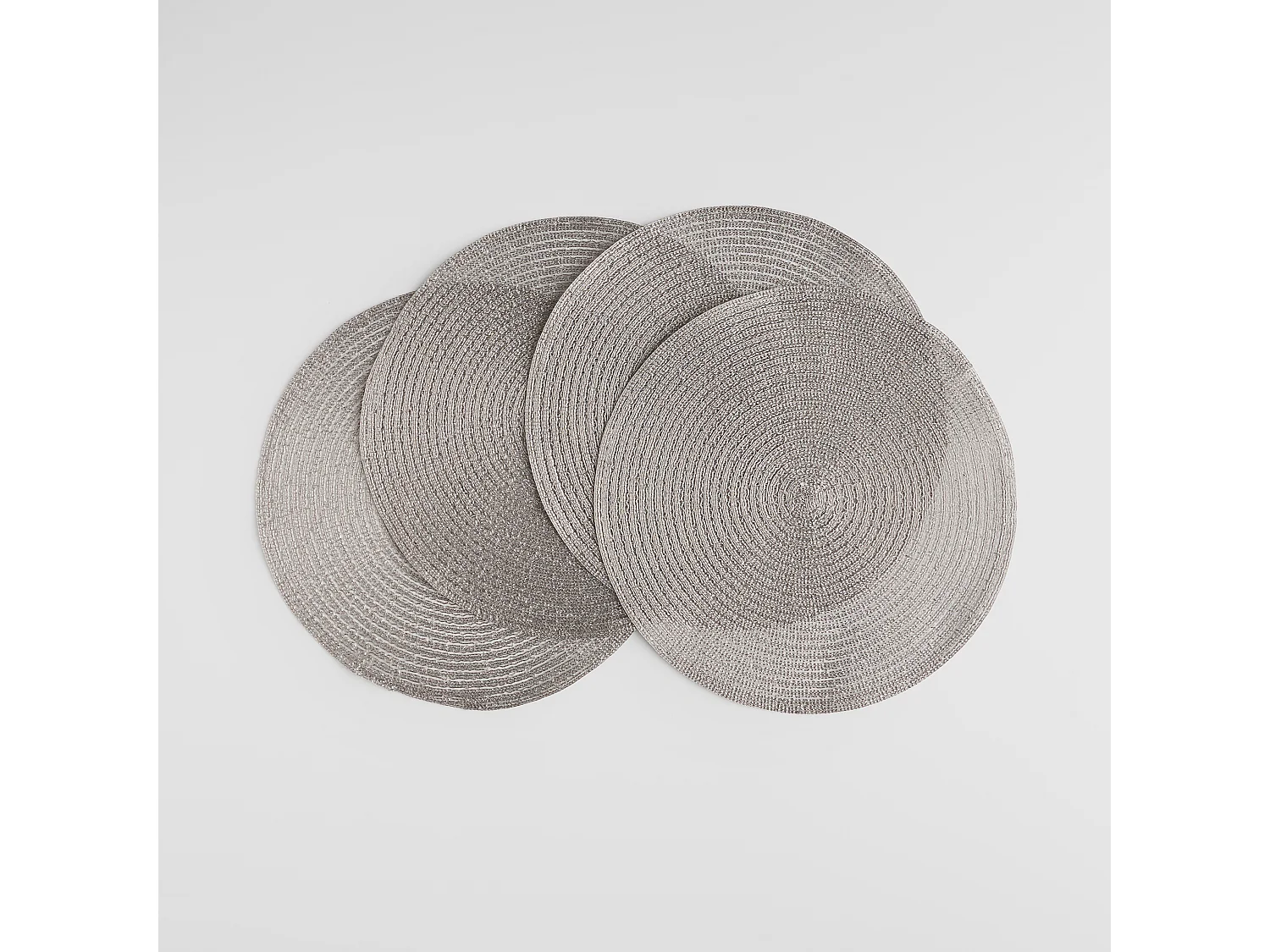 Ensemble De Sous-Verres Décoratifs Glitter set argent moyen 38 cm