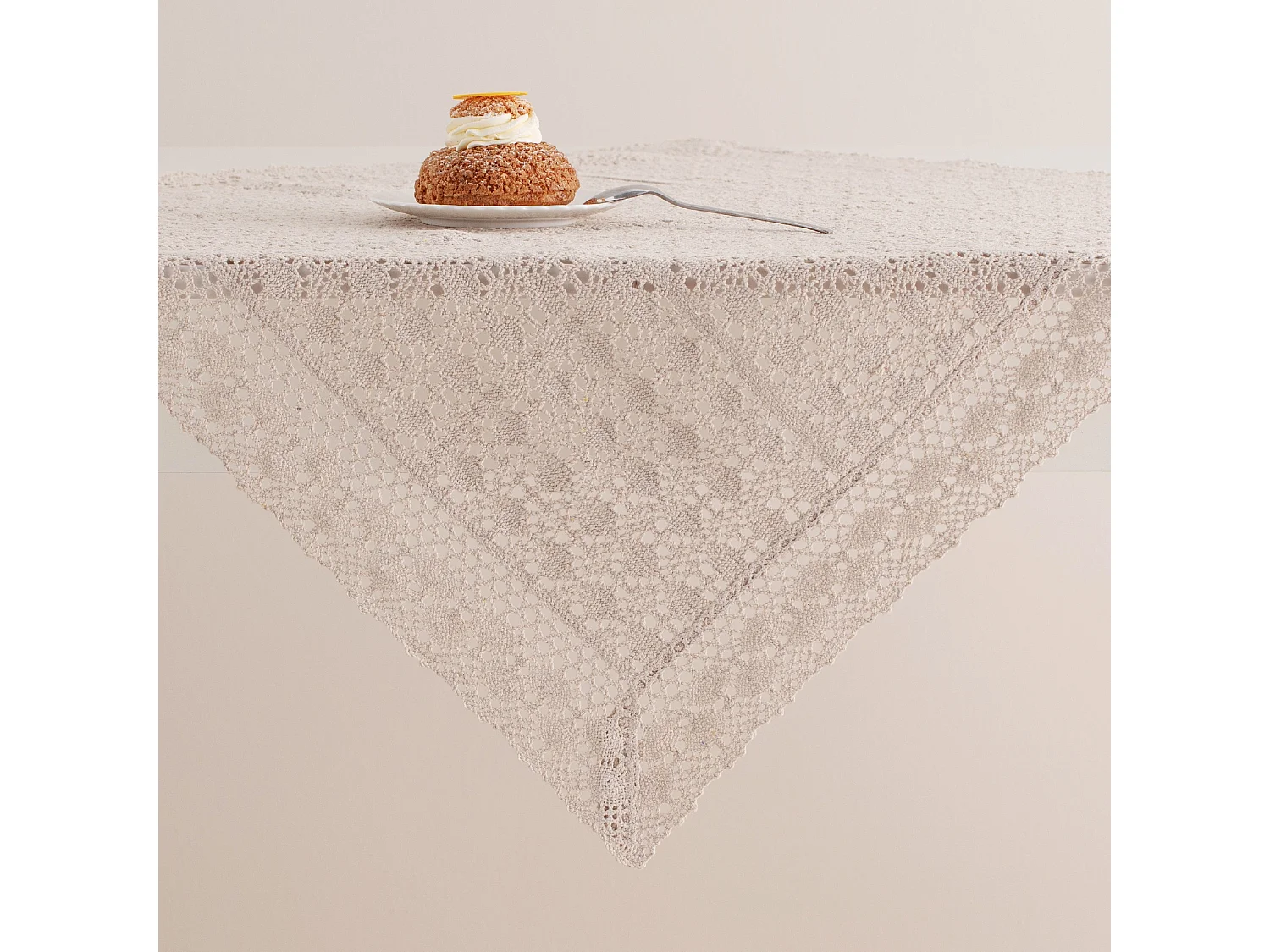 Serviette Folkelips beige moyen 80 x 80