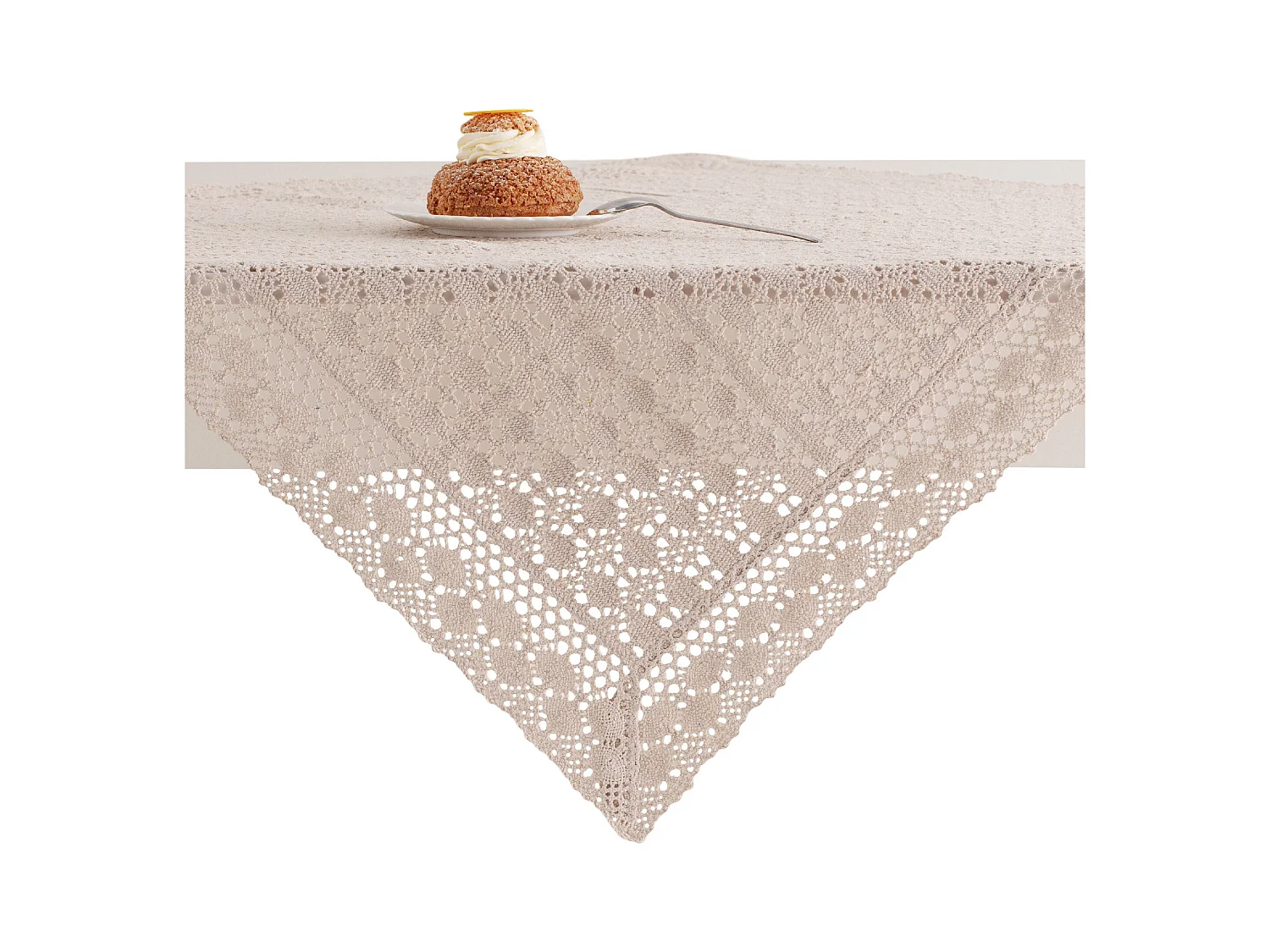Tischdecke Folkelips Mittleres Beige 80x80