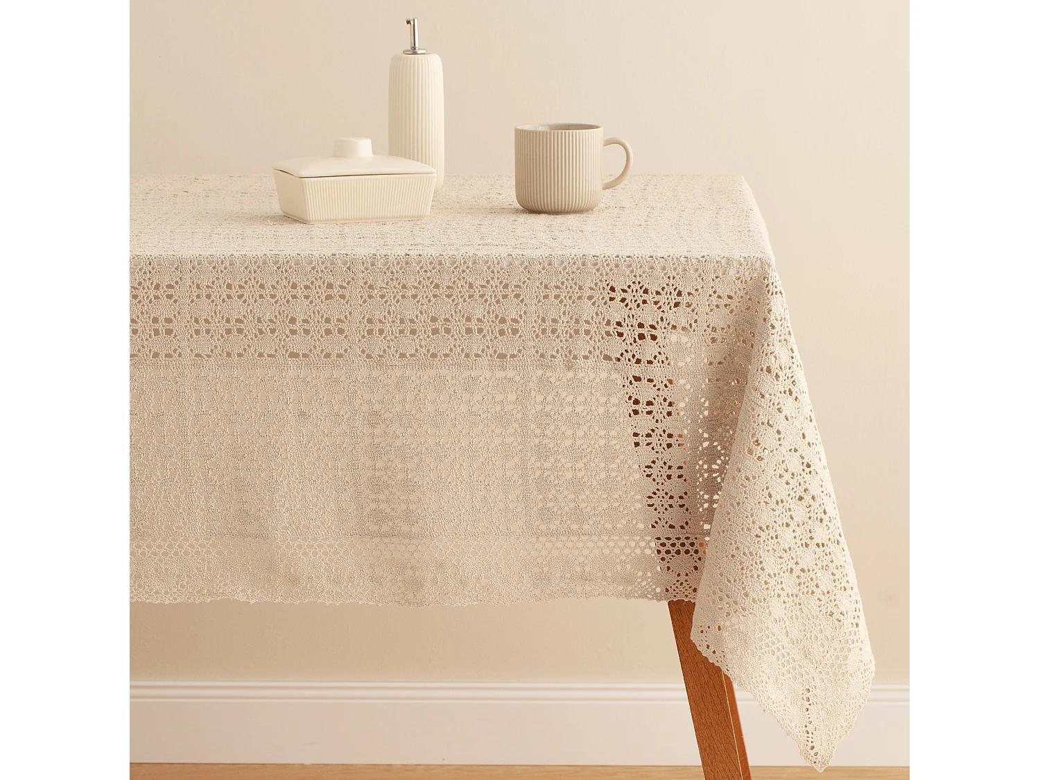 Nappe Folkelips Beige Moyen 130x180