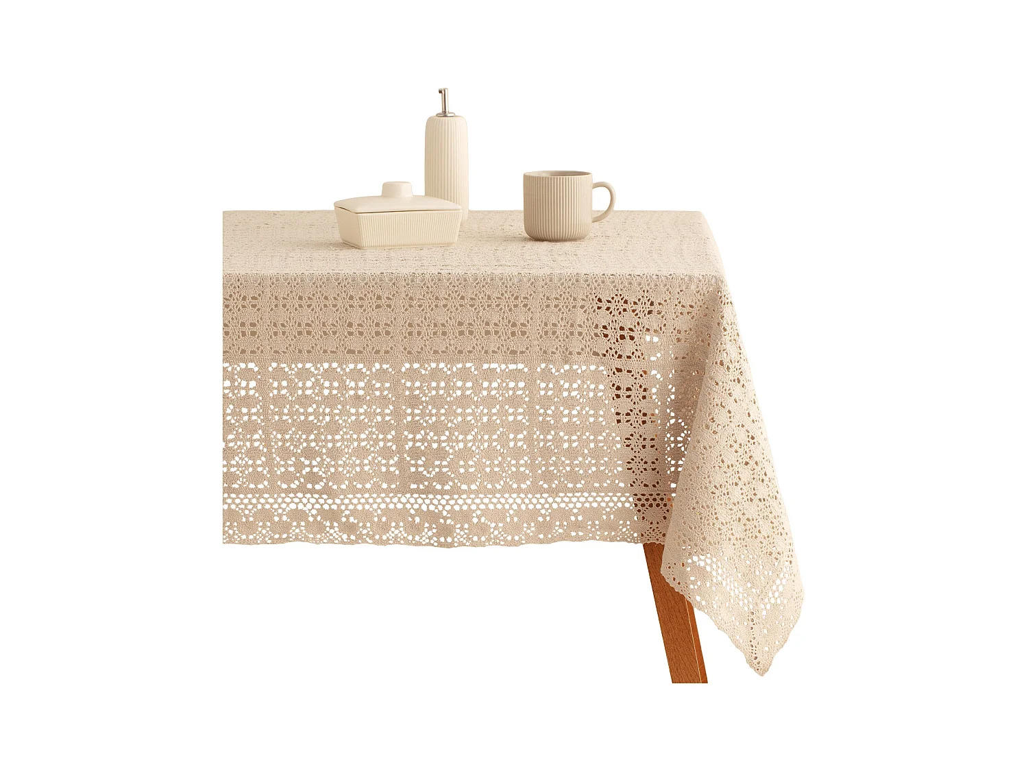 Tischdecke Folkelips mittleres Beige 130 x 180