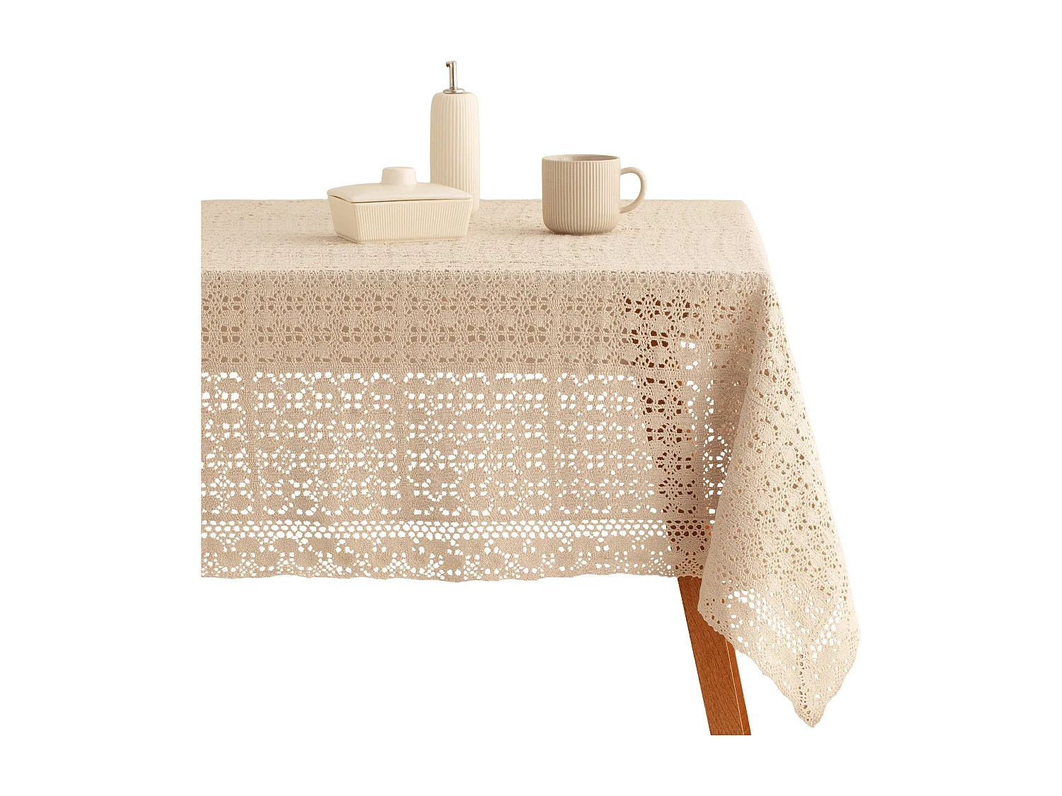 Tischdecke Folkelips mittleres Beige 130 x 180