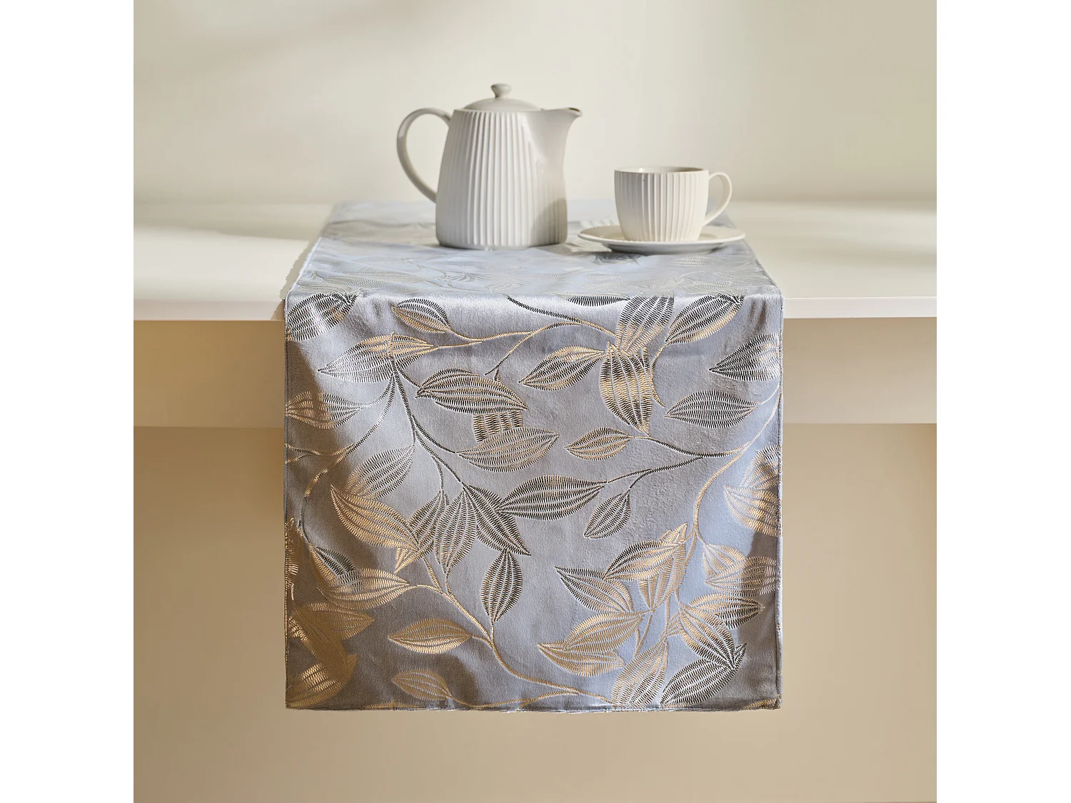 Chemin de table Blomstela Bleu Clair 40 x 180