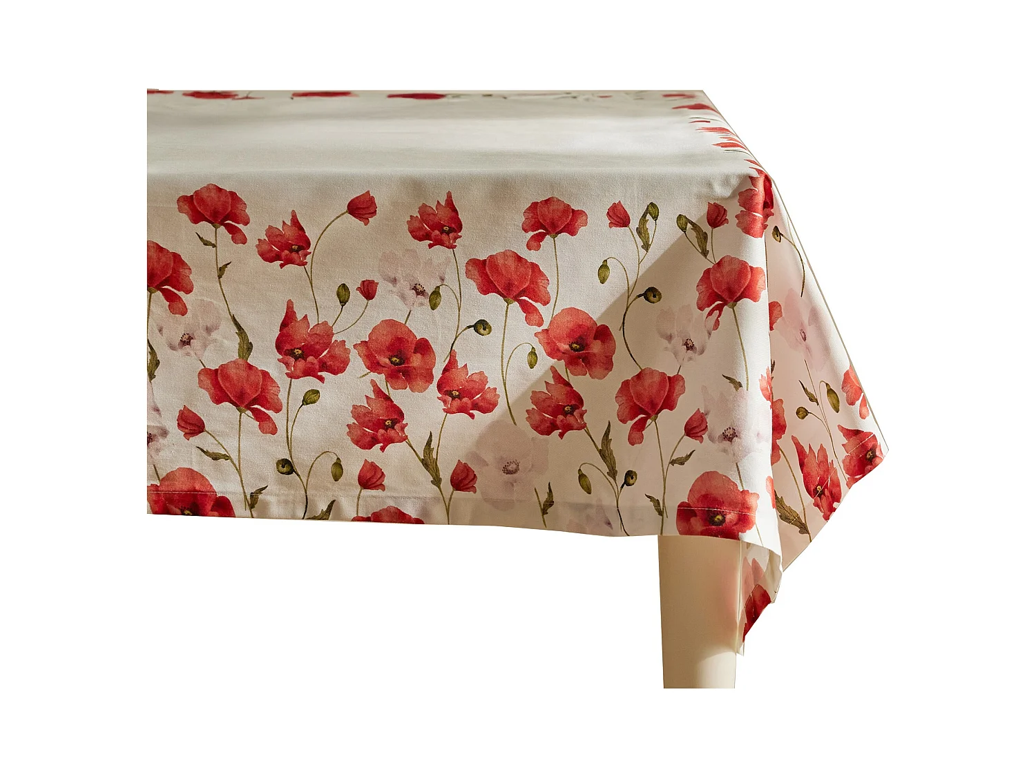 Nappe Imprimée Popini Blanc Moyen 150 x 220