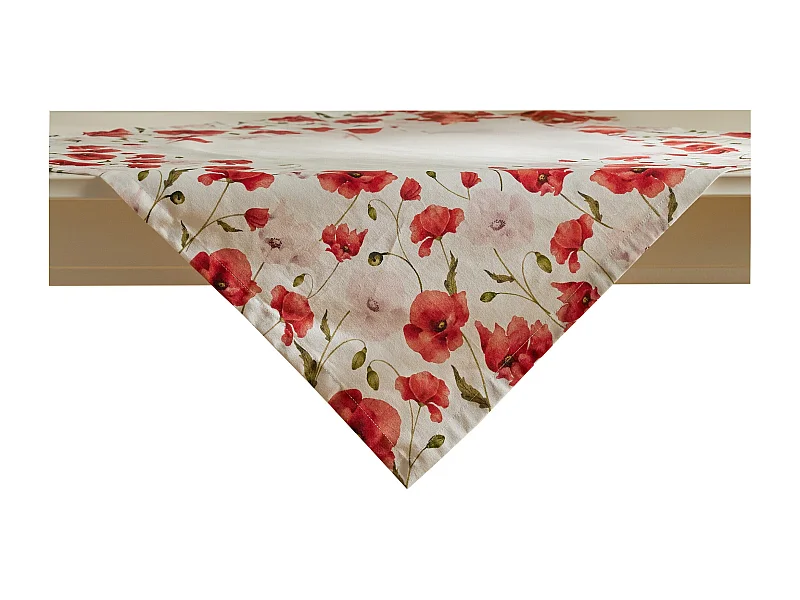 Tischdecke Popini mittelweiß 80x80