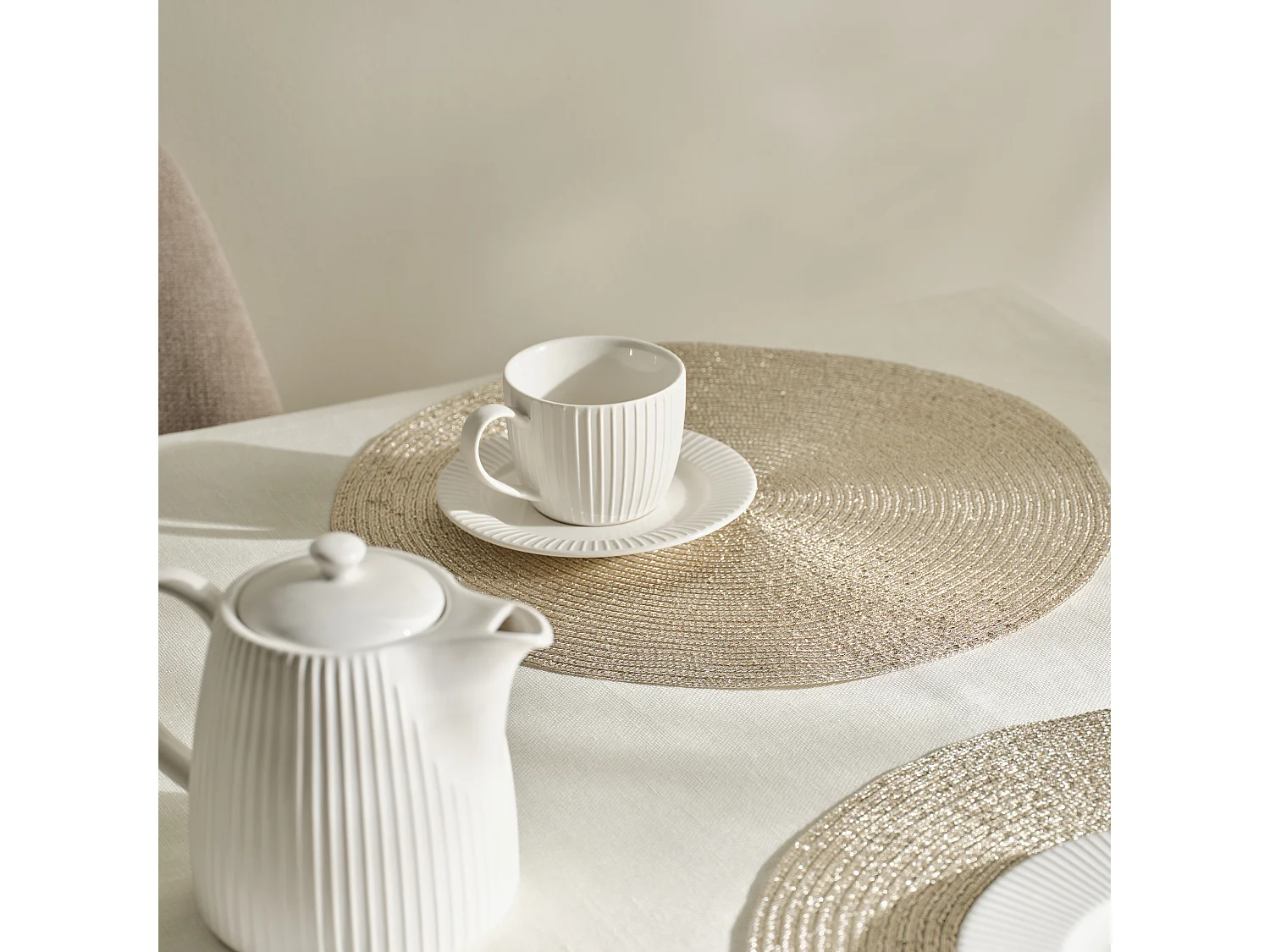 Ensemble De Sous-Verres Décoratifs Glitter Or Moyen 4 pièces