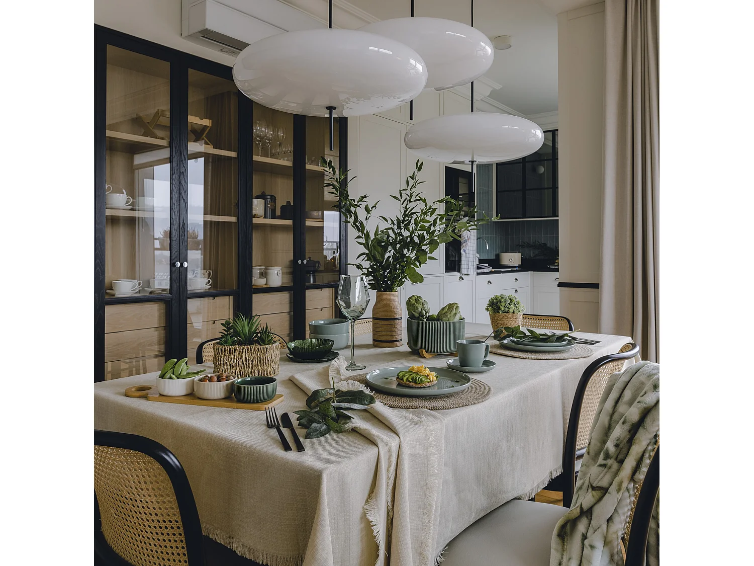 Nappe Arata Beige Moyen 145x300 cm