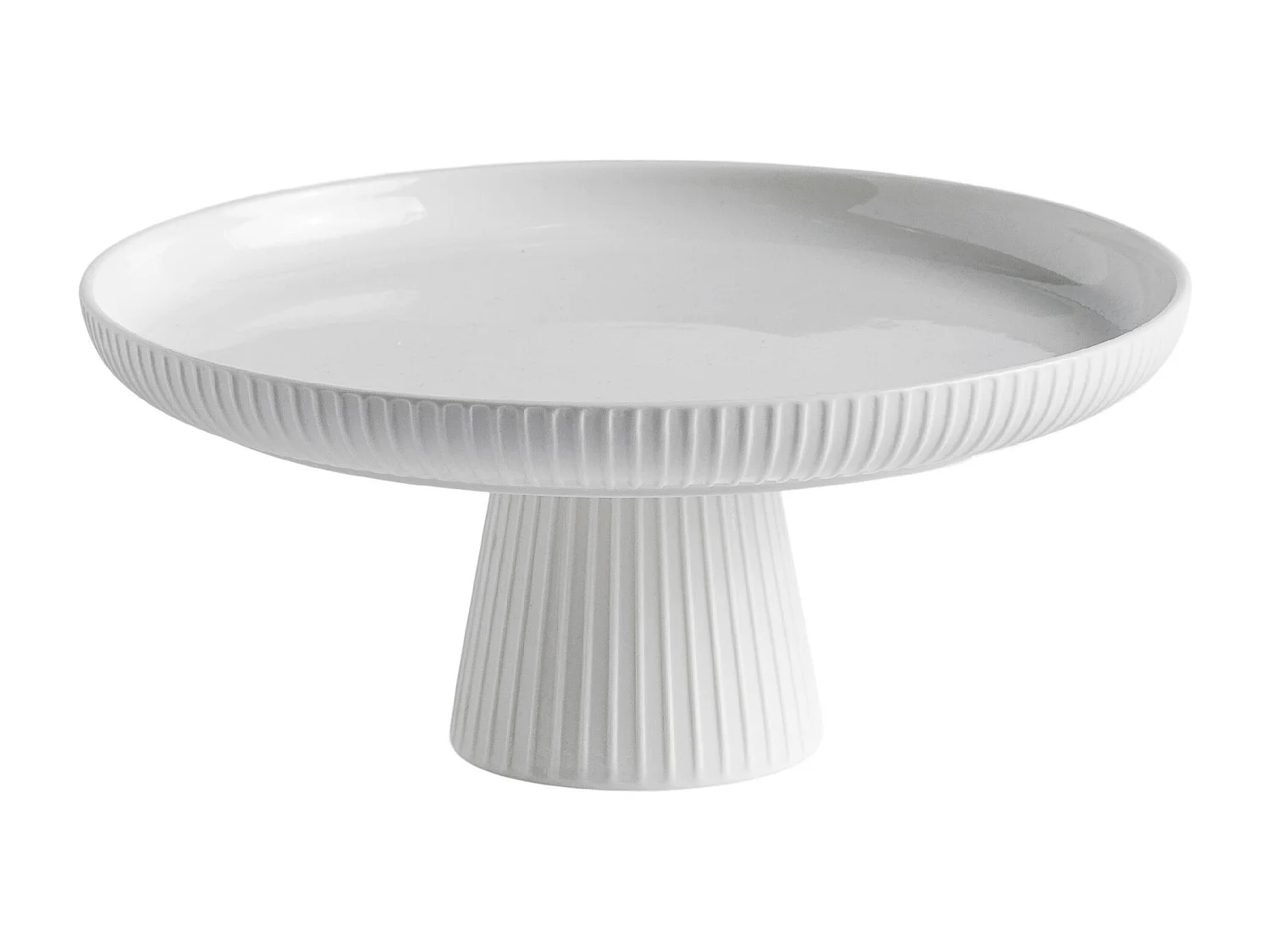 Plateau Sur Pied Linioso Blanc Moyen 11.5 x 26