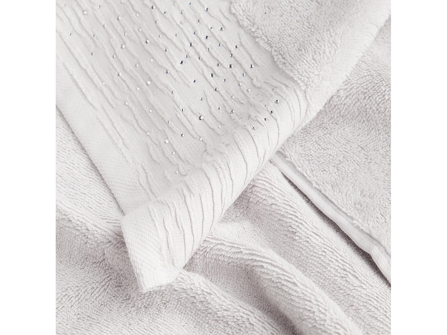 Serviette De Bain Cristales Gris Clair 50x90