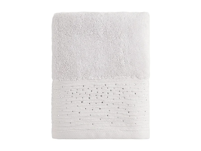 Serviette De Bain Cristales Gris Clair 50x90