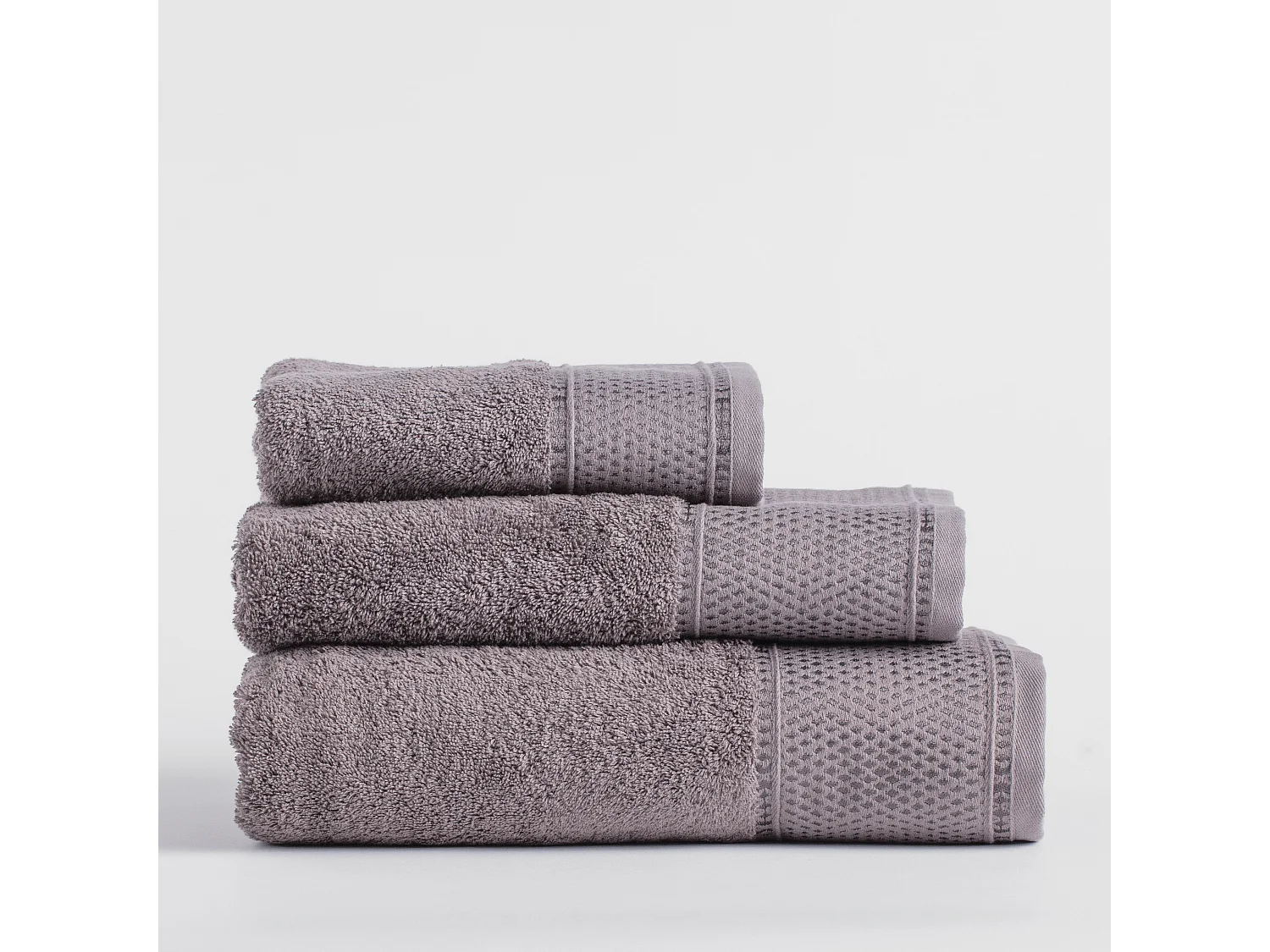 Serviette en coton égyptien Destello brun foncé 70 x 130