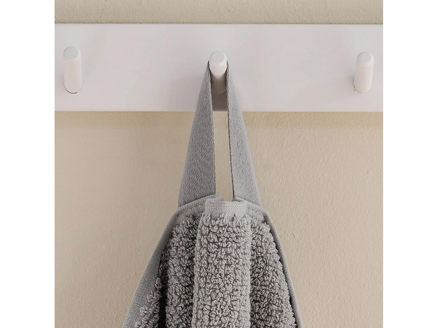 Badetuch Strippo hellgrau 50x90