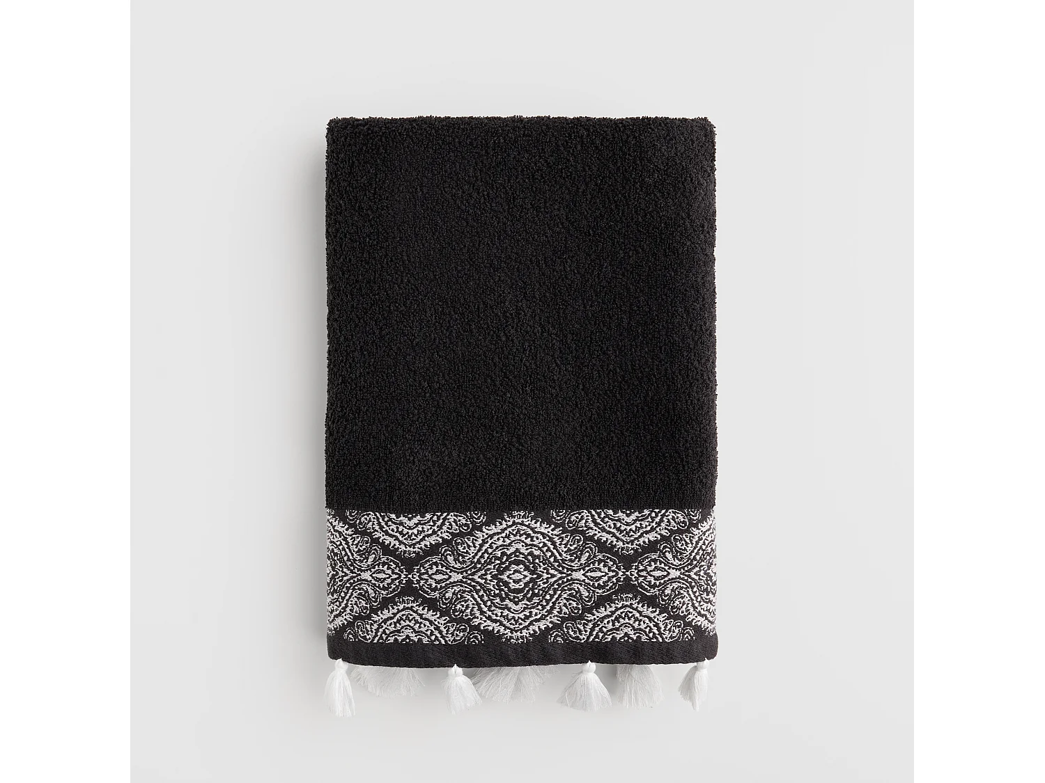 Serviette De Bain Beska Noir Moyen 70x130