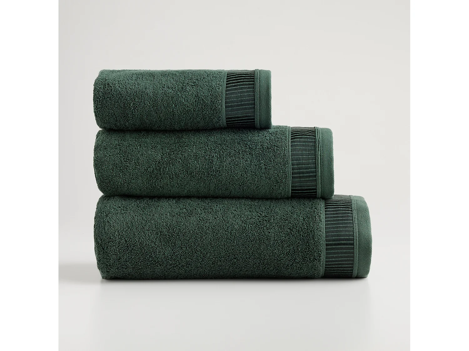 Serviette De Bain Alicanty Vert Foncé 100x150