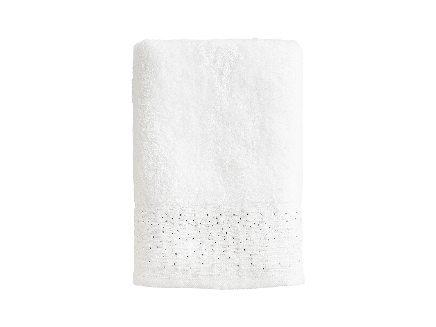Serviette De Bain Cristales 70 x 130 Blanc Moyen