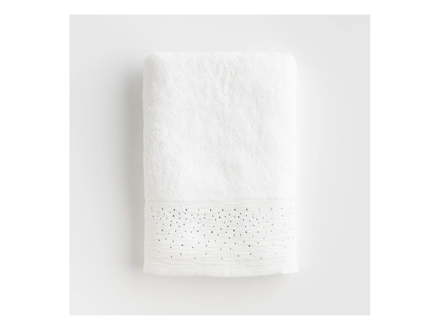Serviette De Bain Cristales 70 x 130 Blanc Moyen