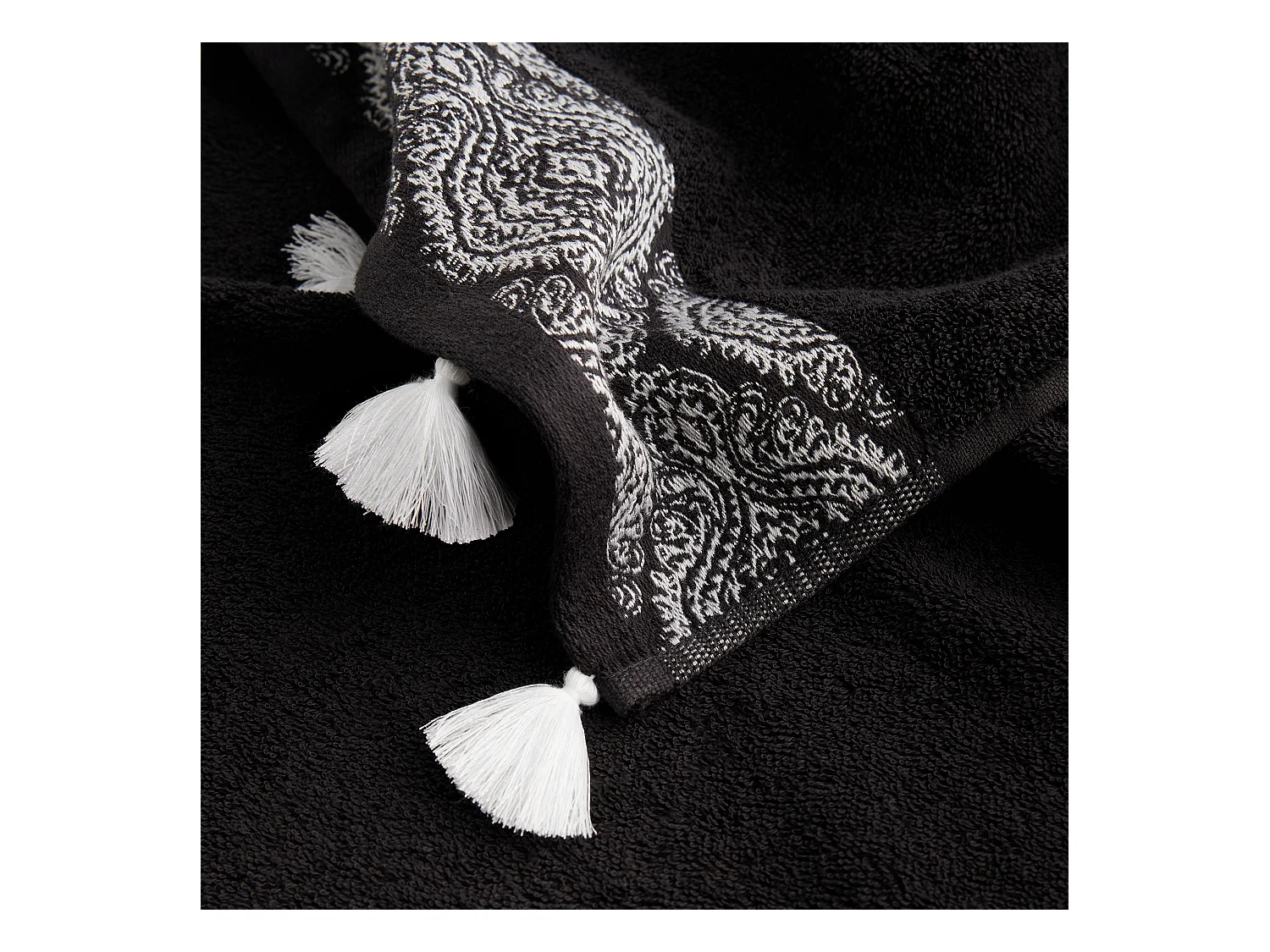 Serviette De Bain Beska Noir Moyen 50x90