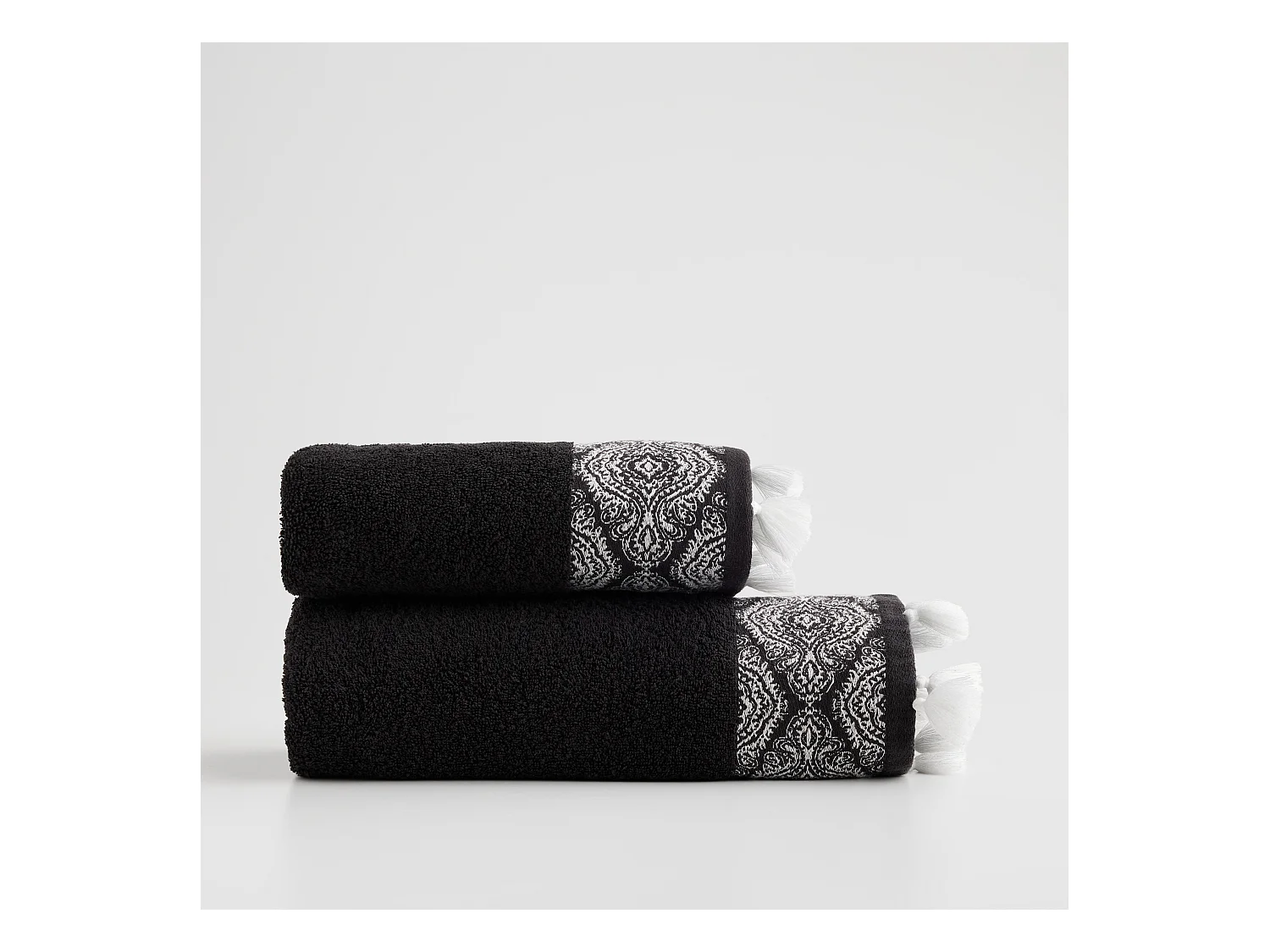 Serviette De Bain Beska Noir Moyen 50x90