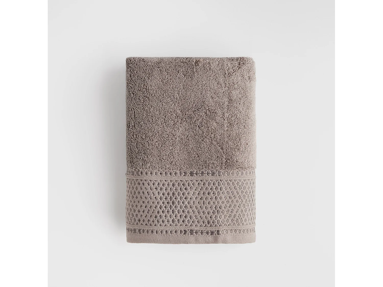 Serviette en coton égyptien Destello brun foncé 50 x 90