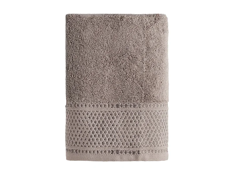 Serviette en coton égyptien Destello brun foncé 50 x 90