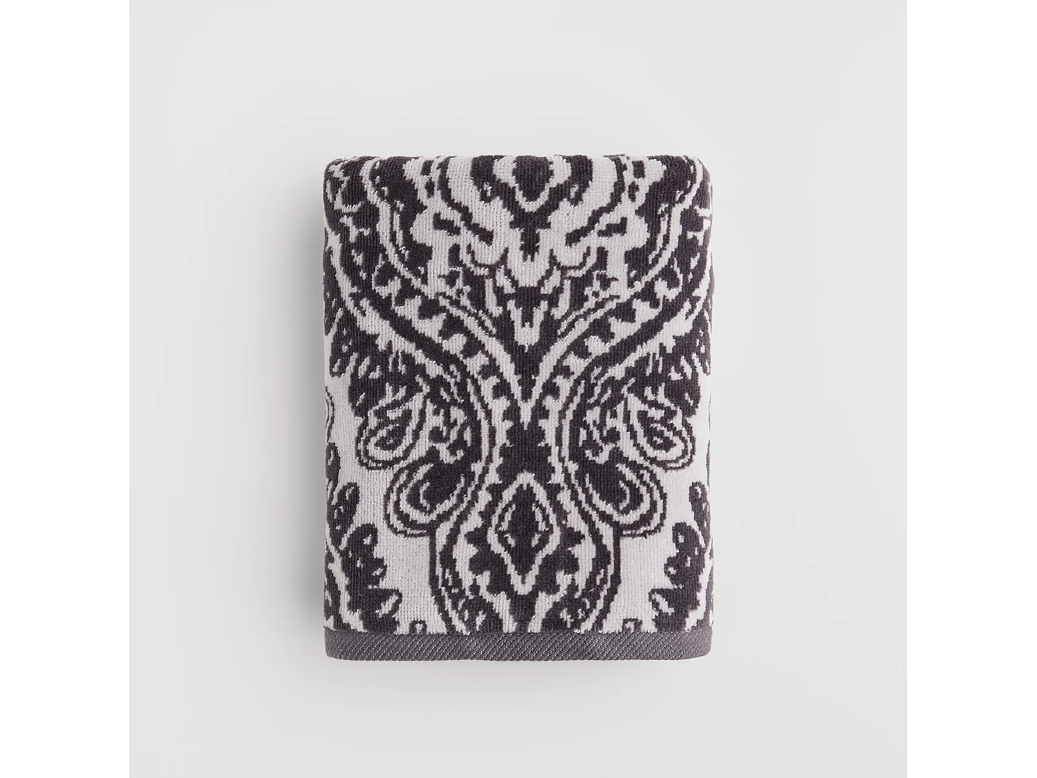 Serviette en jacquard Beskar gris moyen 50x90