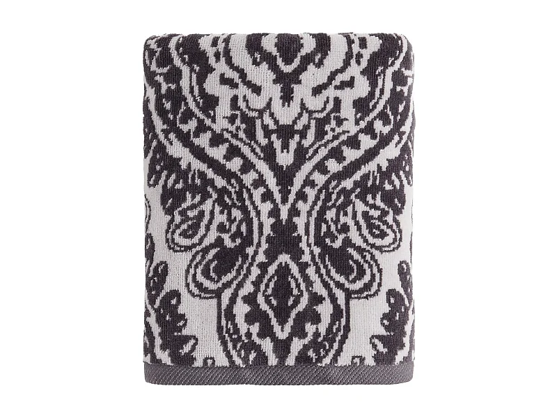 Serviette en jacquard Beskar gris moyen 50x90