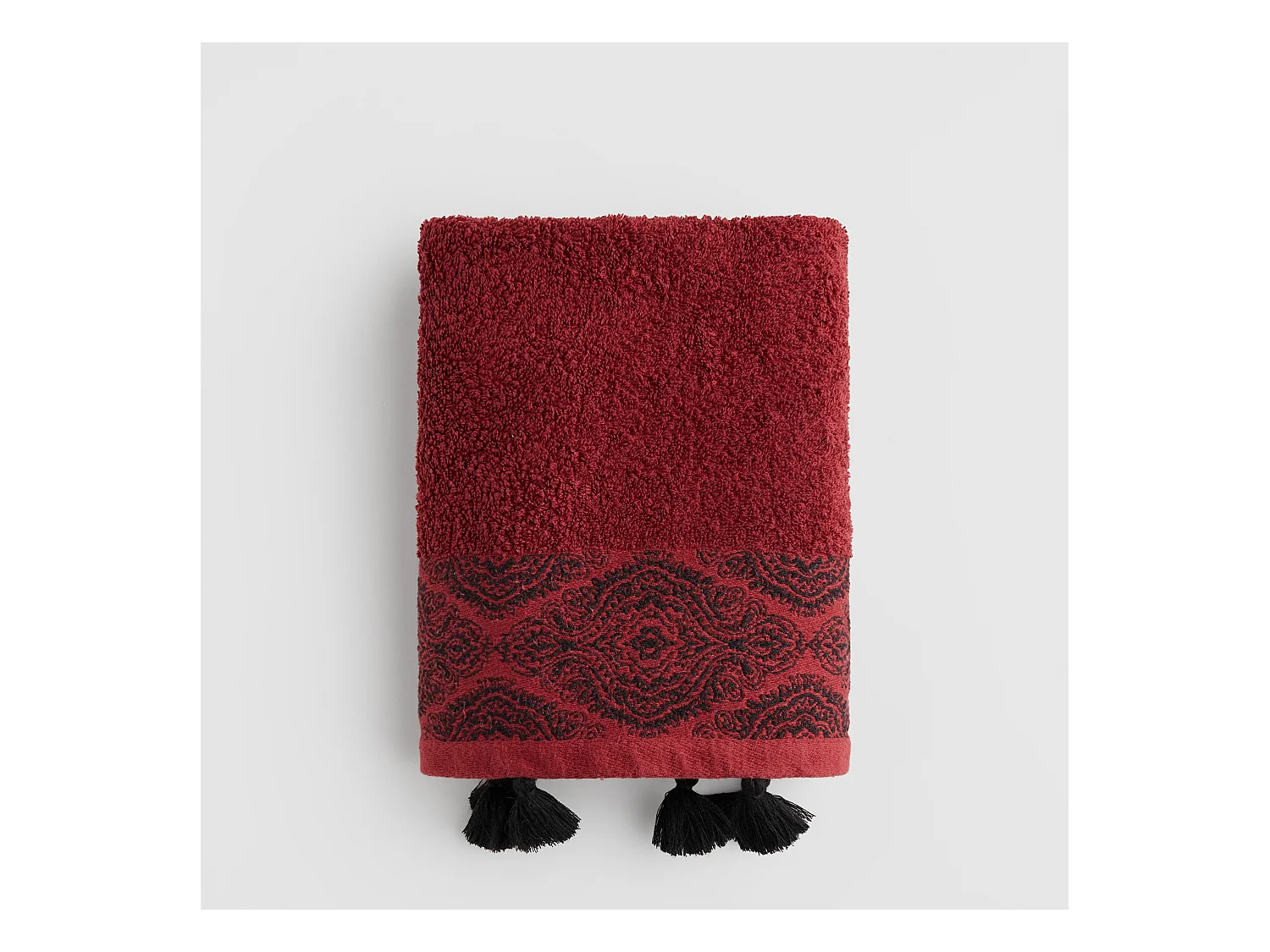 Serviette De Bain Beska Rouge Foncé 50x90
