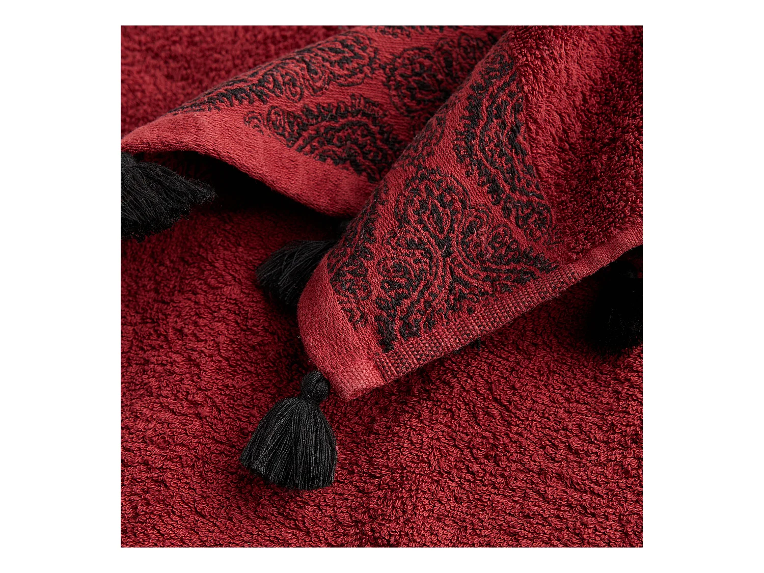 Serviette De Bain Beska Rouge Foncé 50x90