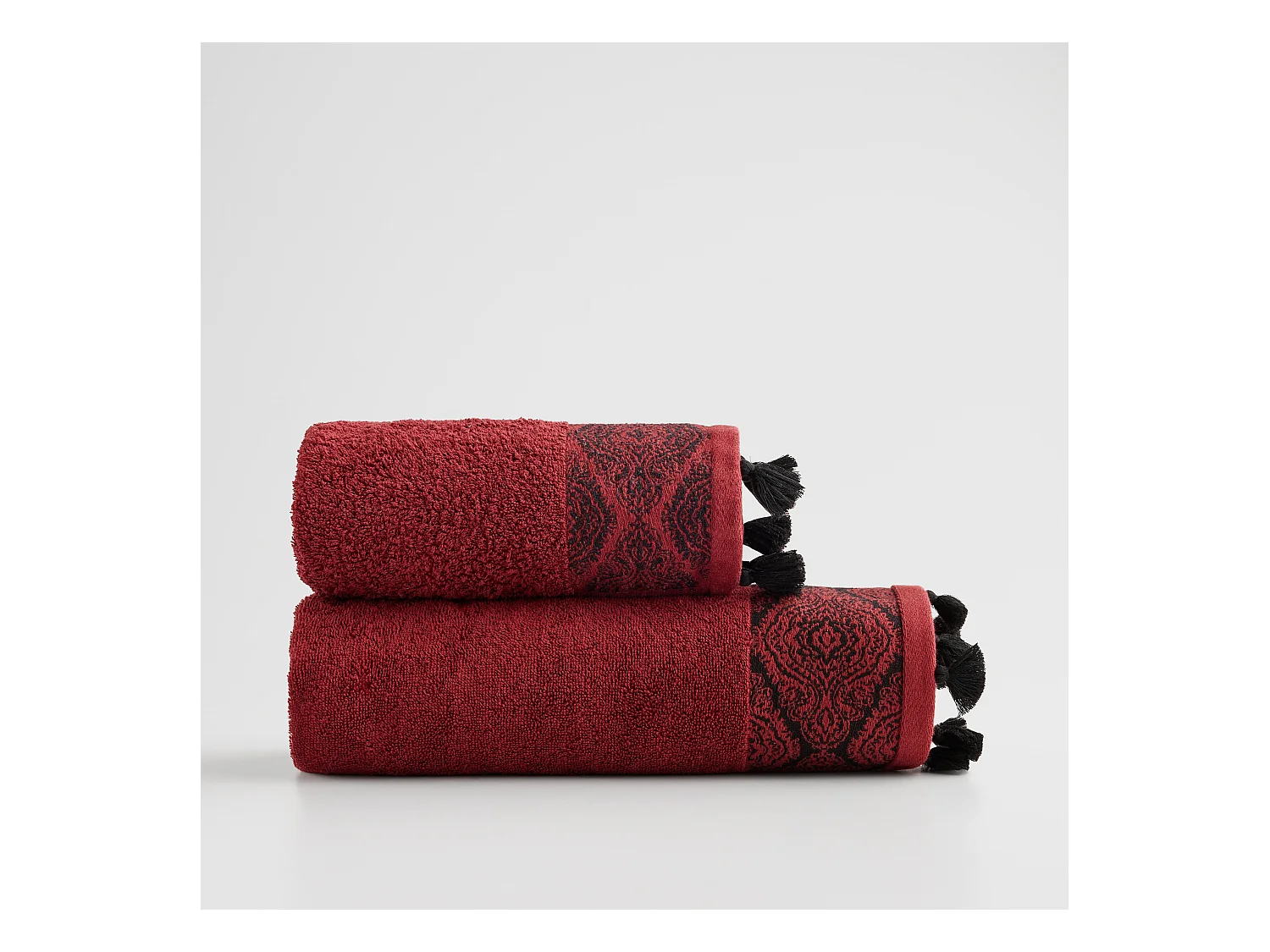 Serviette De Bain Beska Rouge Foncé 50x90