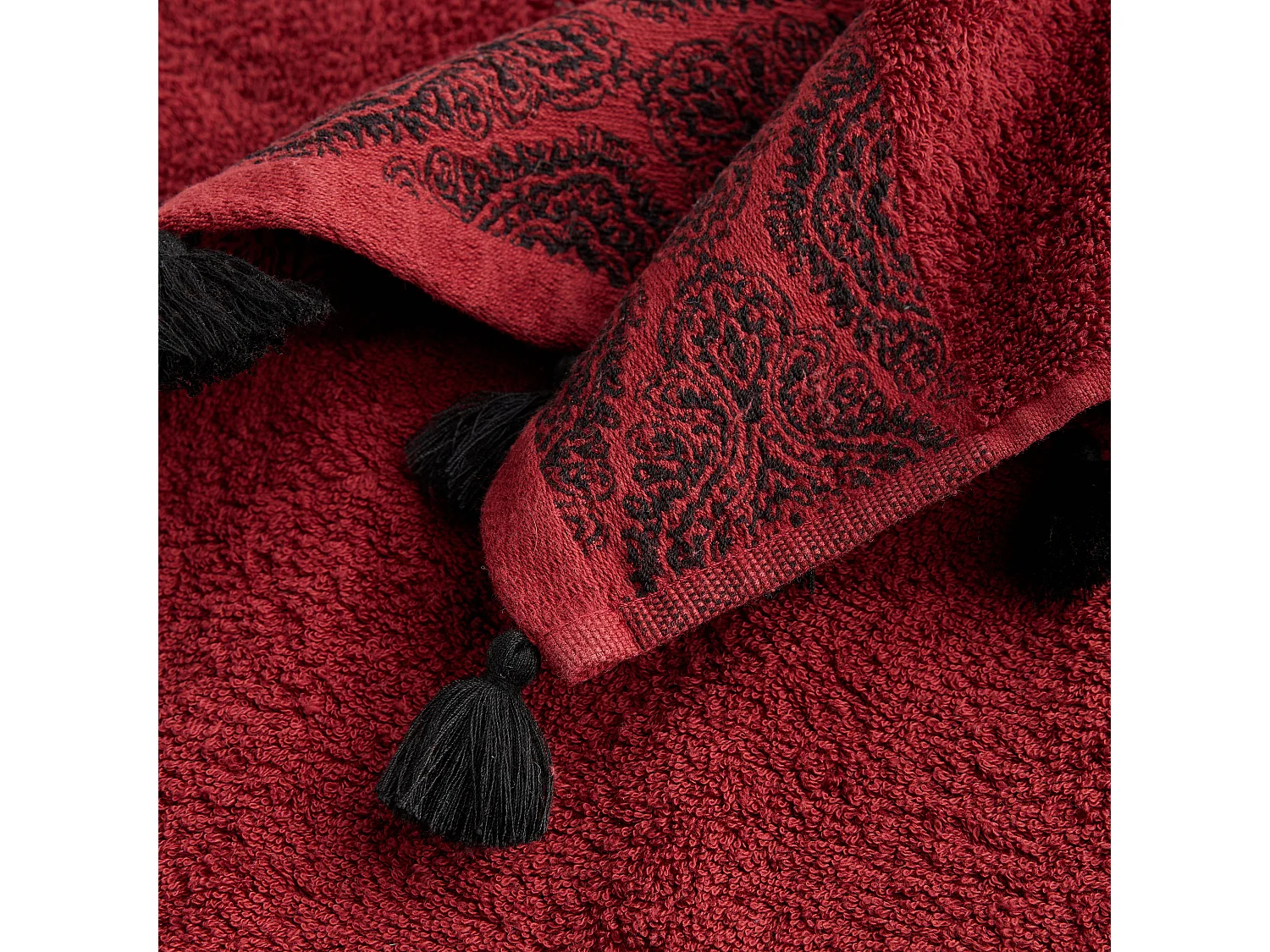 Badetuch Beska Dunkelrot 50x90cm