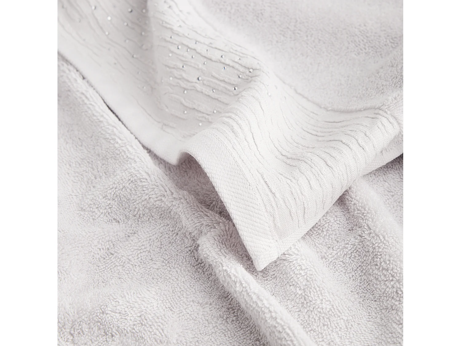 Serviette De Bain Cristales Gris Clair 70x130