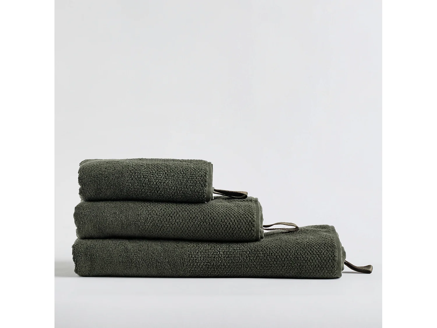 Badetuch Strippo Dunkelgrün 50 x 90