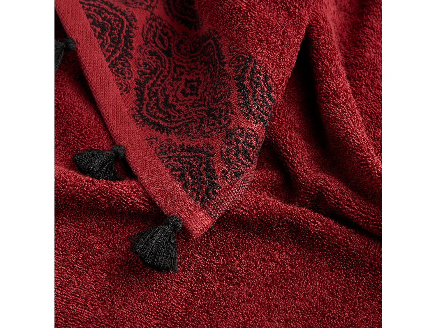 Serviette De Bain Beska Rouge Foncé 70 x 130