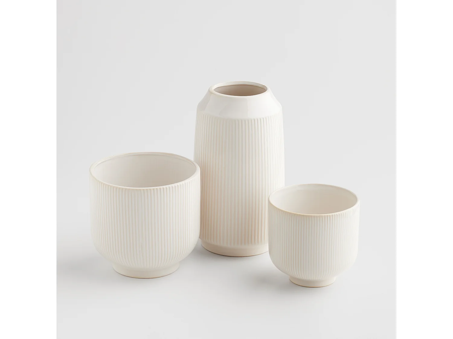 Blumentopf Silken mittleres Beige 16x17cm