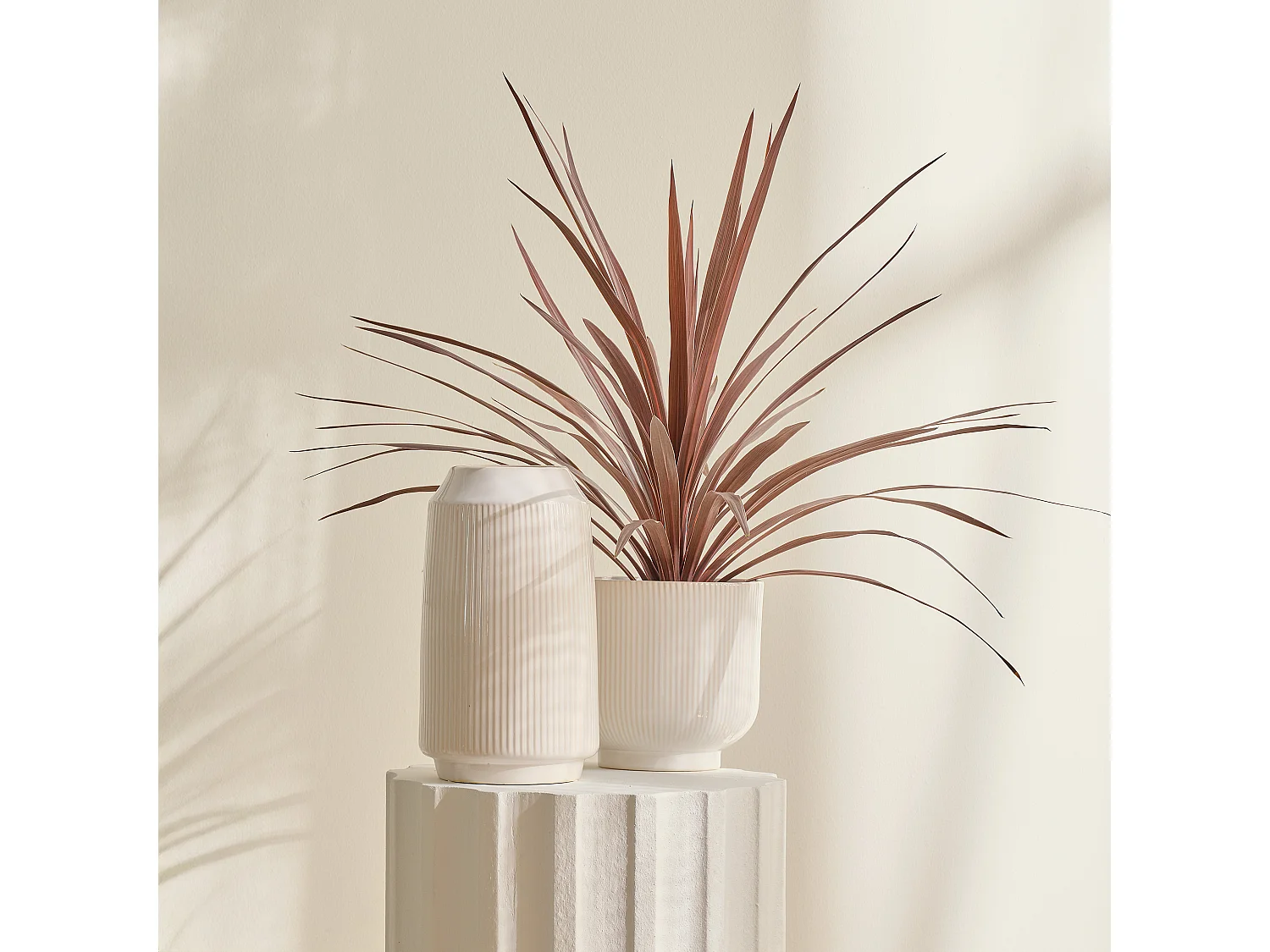 Blumentopf Silken mittleres Beige 16x17cm