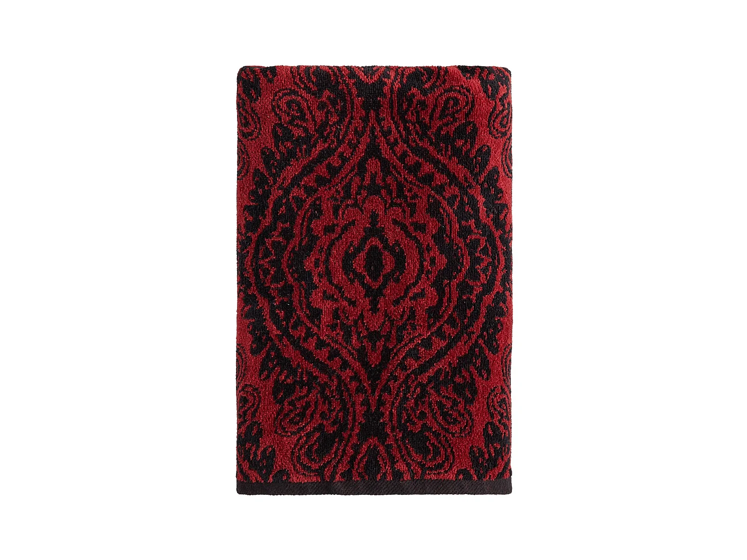 Serviette en jacquard Beskar rouge foncé 70 x 130