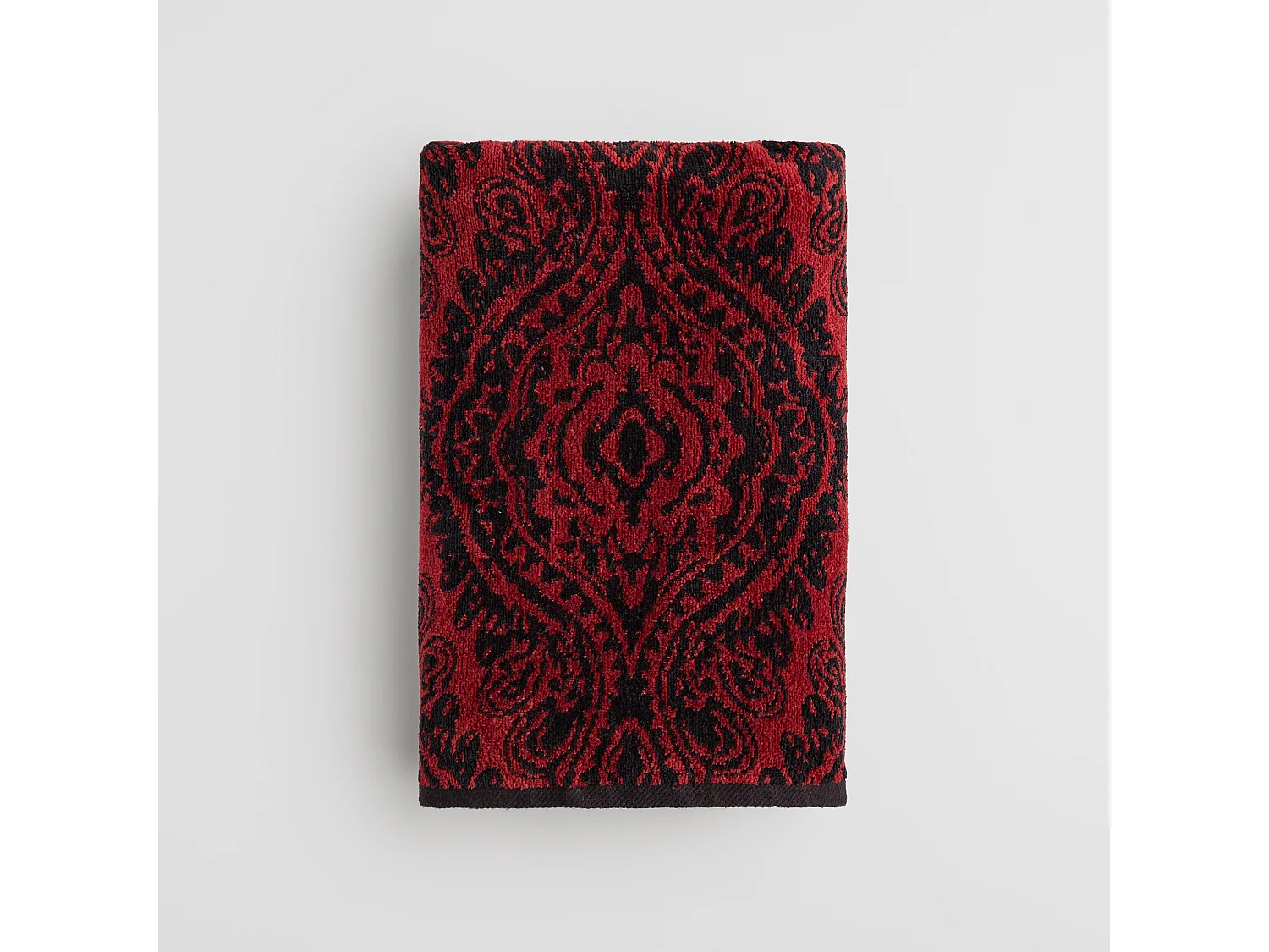 Serviette en jacquard Beskar rouge foncé 70 x 130
