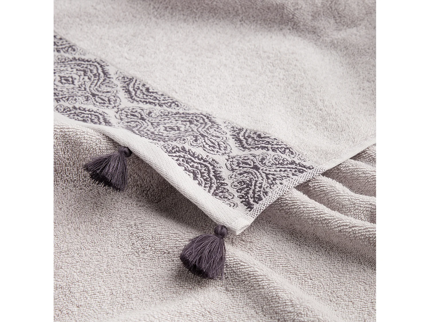 Serviette De Bain Beska Gris Clair 50x90