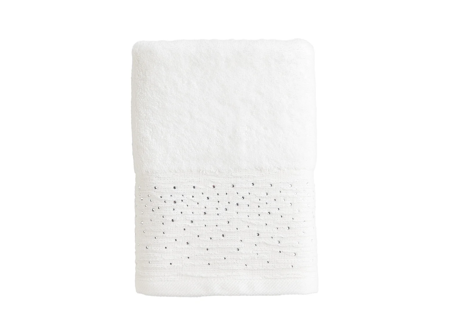 Serviette De Bain Cristales Blanc Moyen 50x90