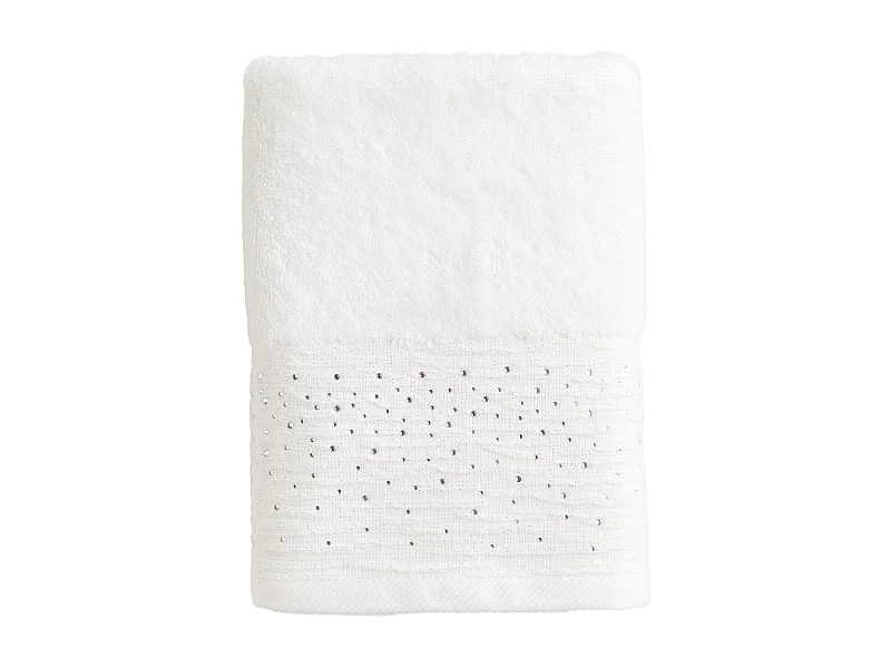 Serviette De Bain Cristales Blanc Moyen 50x90