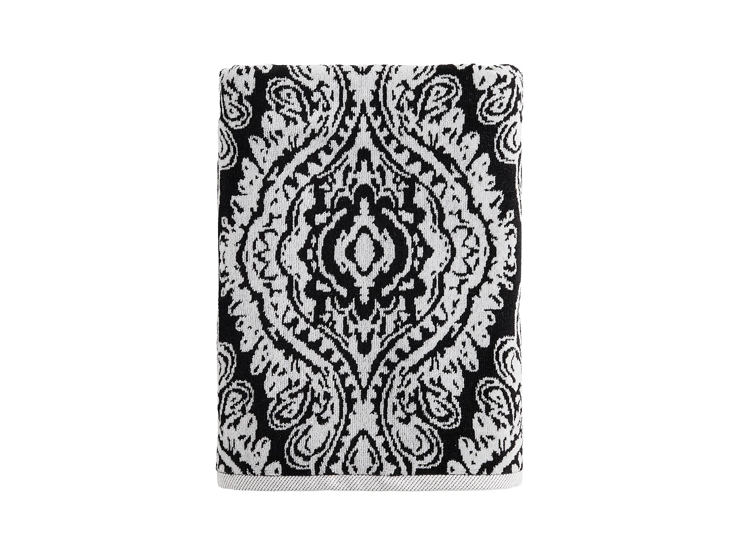 Serviette en jacquard Beskar noir moyen 70 x 130