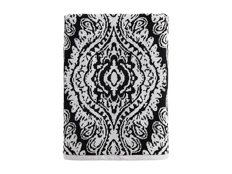 Serviette en jacquard Beskar noir moyen 70 x 130