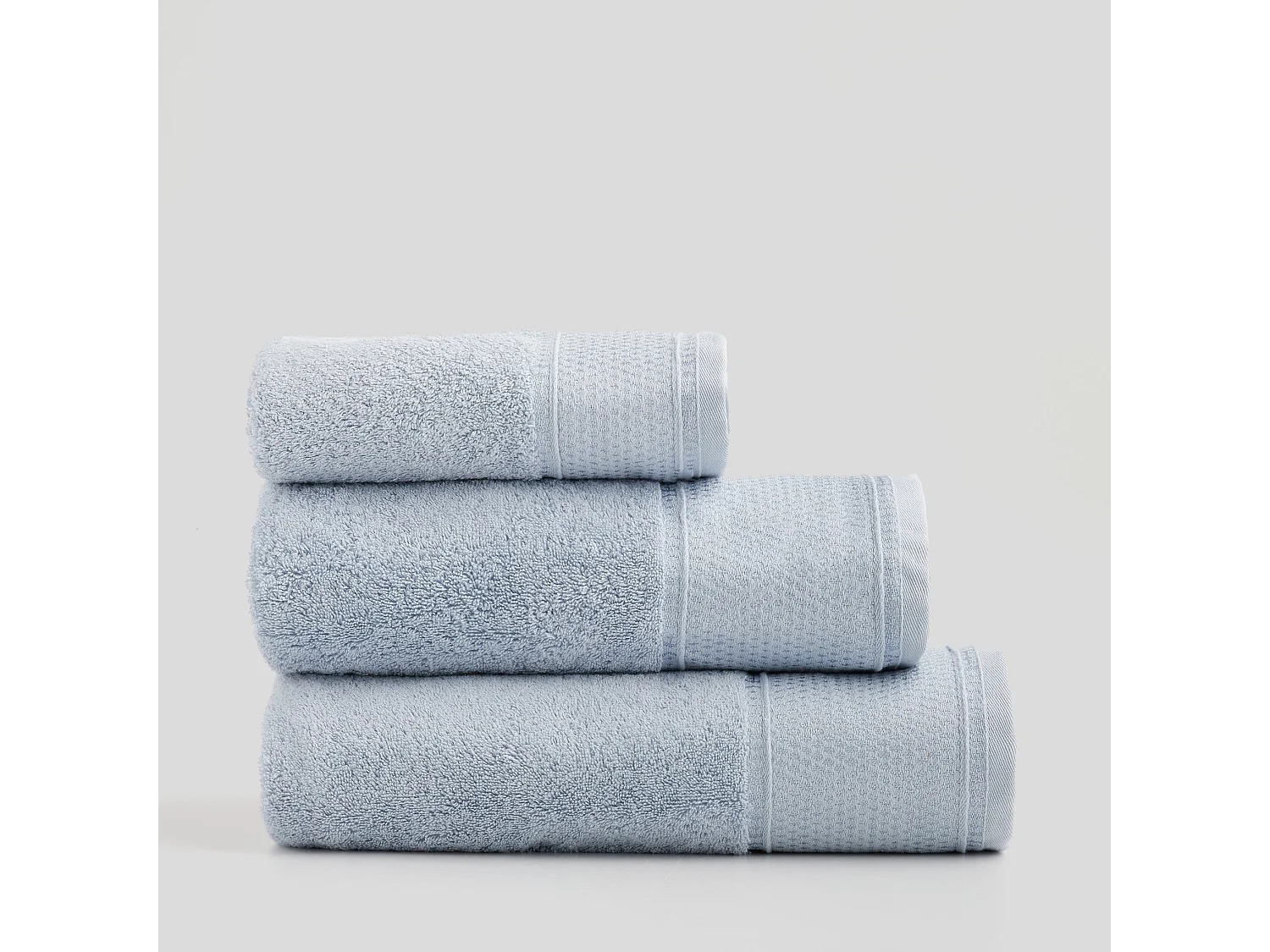 Handtuch aus ägyptischer Baumwolle Destello Hellblau 70x130