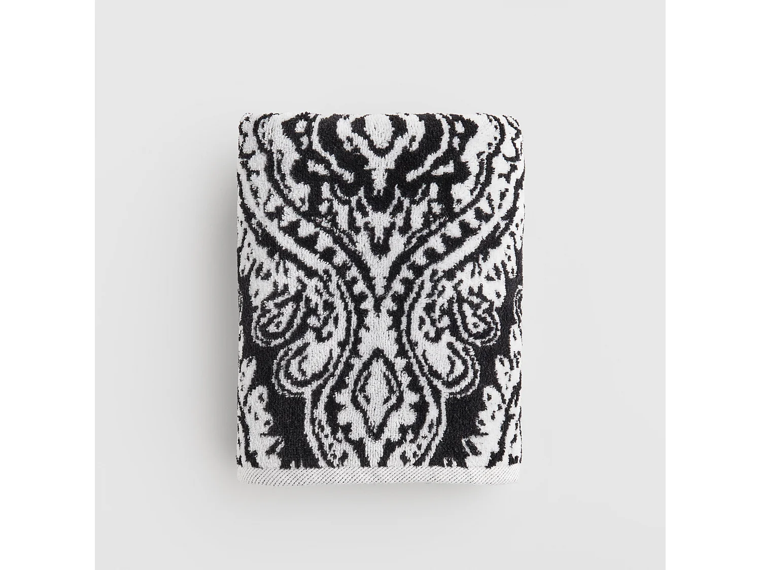 Serviette en jacquard Beskar noir moyen 50x90